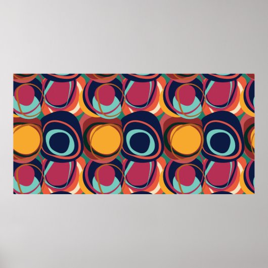 Poster motif Abstrait naturel sans soudure avec cercle (Devant)