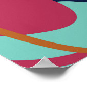 Poster motif Abstrait naturel sans soudure avec cercle (Coin)