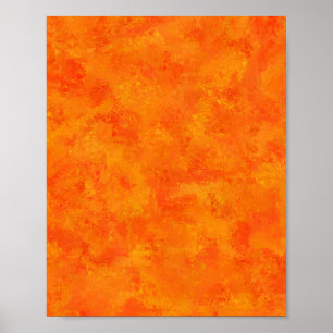 Poster Motif Abstrait orange