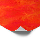 Poster Motif Abstrait Orange Rouge (Coin)