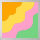 Poster Motif Abstrait Pastel (Devant)