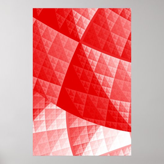 Poster Motif abstrait rouge (Devant)