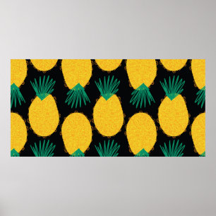 Poster Motif abstrait sans ananas. Contemporain
