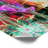 Poster motif Abstrait sans couture avec fleurs et décorat (Coin)