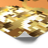 Poster motif abstrait sur arrière - plan jaune orange ave (Coin)