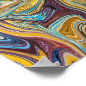 Poster Motif abstrait transparent (Coin)