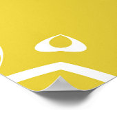 Poster motif Abstrait transparent de couleur jaune (Coin)