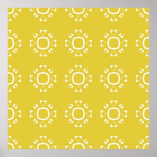 Poster motif Abstrait transparent de couleur jaune (Devant)