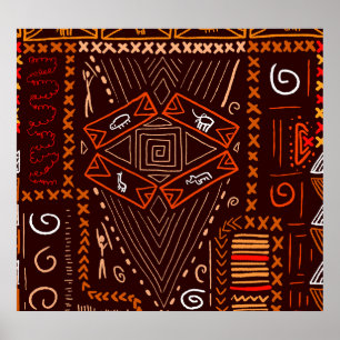 Poster Motif africain de l'art aborigène