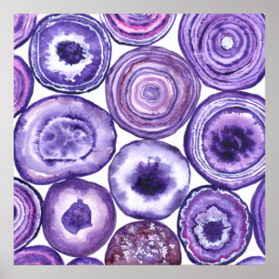 Poster Motif agate violet