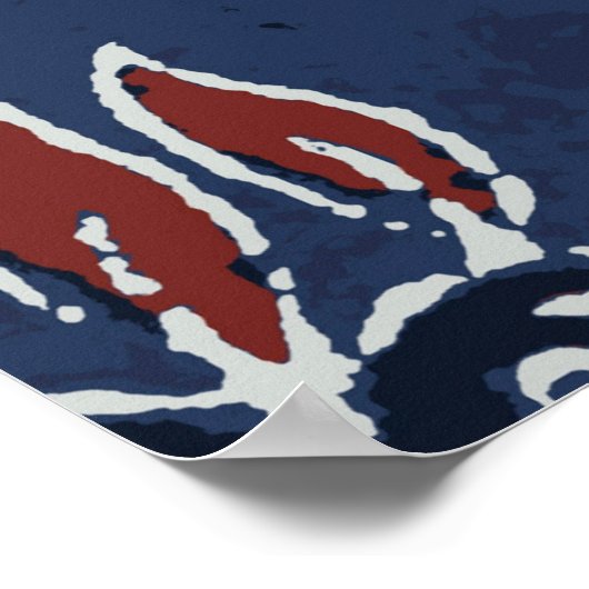 Poster Motif Ajrakh et bloc d'impression Motif et batik p (Coin)