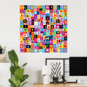 Poster Motif Alphabet Jumble (Bureau à domicile)