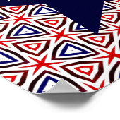 Poster Motif américain Patriotic Red White Blue Star (Coin)
