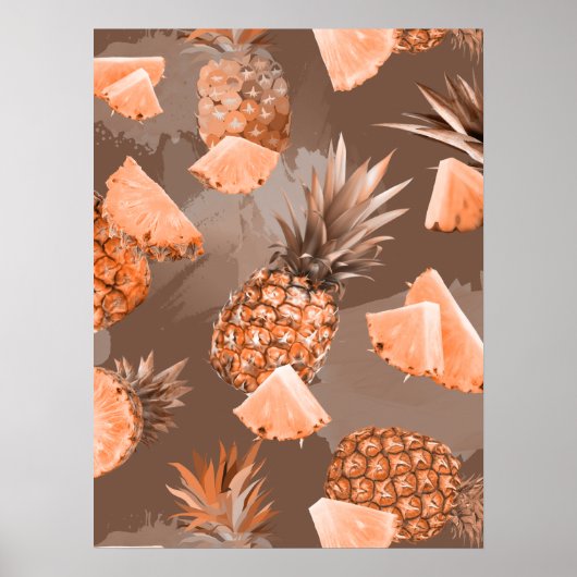 Poster Motif Ananas 4 (Devant)