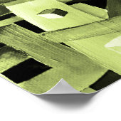 Poster Motif aquarelle en vert Abstrait contemporain (Coin)