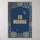 Poster Motif Arabesque Eid Mubarak (Devant)