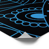 Poster Motif arabesque oriental sans couture. Décorat lac (Coin)