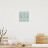 Poster Motif arc-en-ciel blanc mignon (Cuisine)