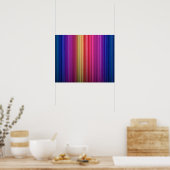 Poster Motif arc-en-ciel vertical acrylique coloré | (Cuisine)