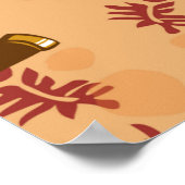 Poster Motif arrière - plan d'abeilles mignonnes (Coin)