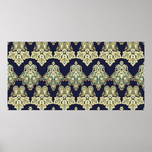 Poster motif arrière - plan numérique aquarelle sur textu (Devant)