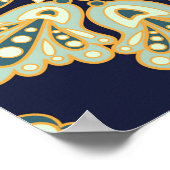 Poster motif arrière - plan numérique aquarelle sur textu (Coin)