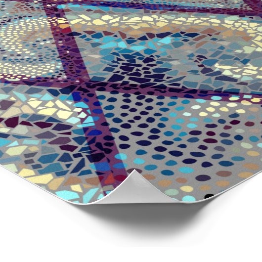 Poster Motif arrière - plan sans couture. Art mosaïque mo (Coin)