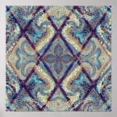 Poster Motif arrière - plan sans couture. Art mosaïque mo (Devant)