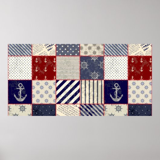 Poster Motif arrière - plan sans couture. Sera carreau sa (Devant)