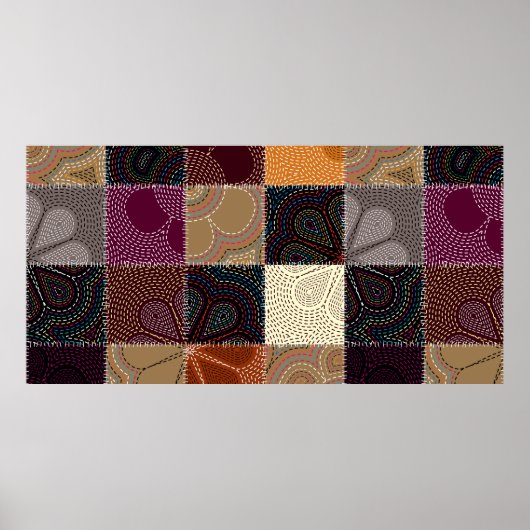 Poster Motif arrière - plan sans couture. Sera carreau sa (Devant)