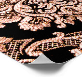 Poster Motif Art déco. Arrière - plan doré sans couture.  (Coin)