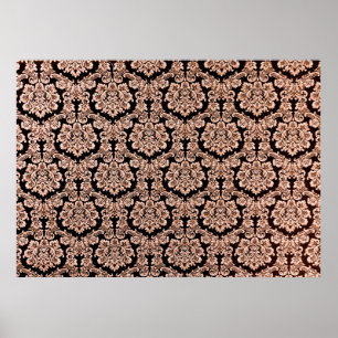 Poster Motif Art déco. Arrière - plan doré sans couture. 