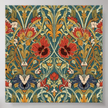Motif Art nouveau floral William Morris Compton