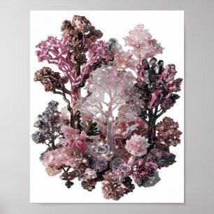 Poster Motif artistique ART ABSTRAIT Argenté Edgey