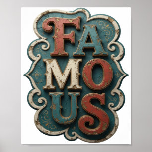 Poster Motif Artistique Célèbre Or Frais