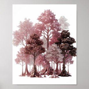 Poster Motif Artistique ICONIQUE Arbres Fantastiques Arge
