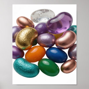 Poster Motif Artistique Iconique GUMMY BEANS en Argent