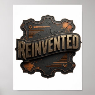 Poster Motif Artistique Snappy Gold REINVENTÉ