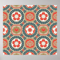 Motif asiatique : Design géométrique élégant