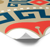 Poster Motif asiatique : Design géométrique élégant (Coin)