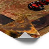 Poster Motif asiatique dragon chinois (Coin)