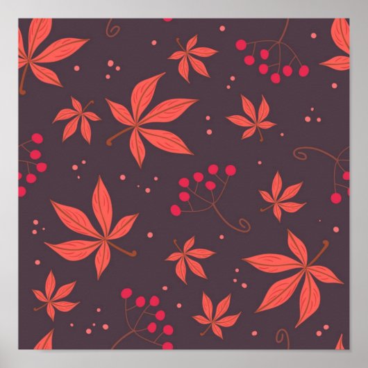 Poster Motif automne (Devant)