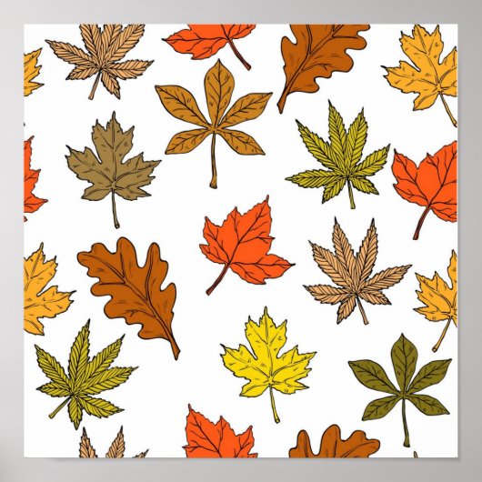 Poster Motif automne (Devant)