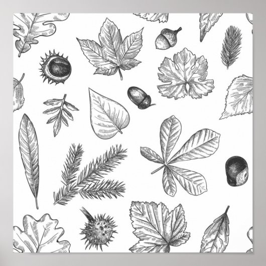 Poster Motif automne (Devant)