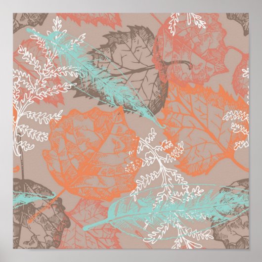Poster Motif automne (Devant)