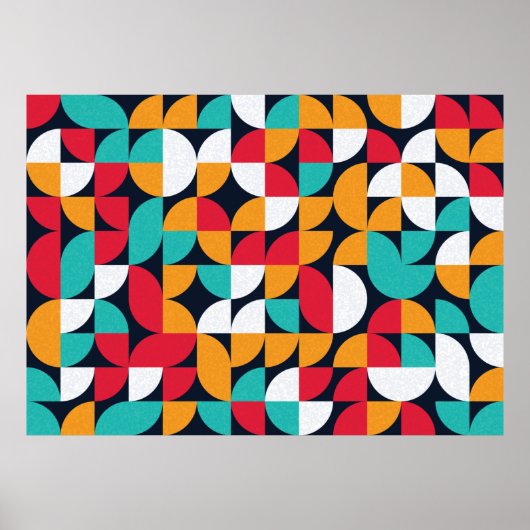 Poster Motif avec triangles de couleur aléatoire Générati (Devant)