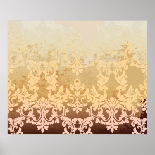 Poster Motif baroque vintage (Devant)