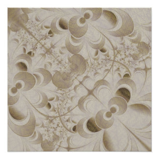 Poster Motif beige abstrait