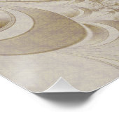 Poster Motif beige abstrait (Coin)