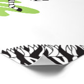 Poster Motif blanc sans couture avec zèbres. illustration (Coin)